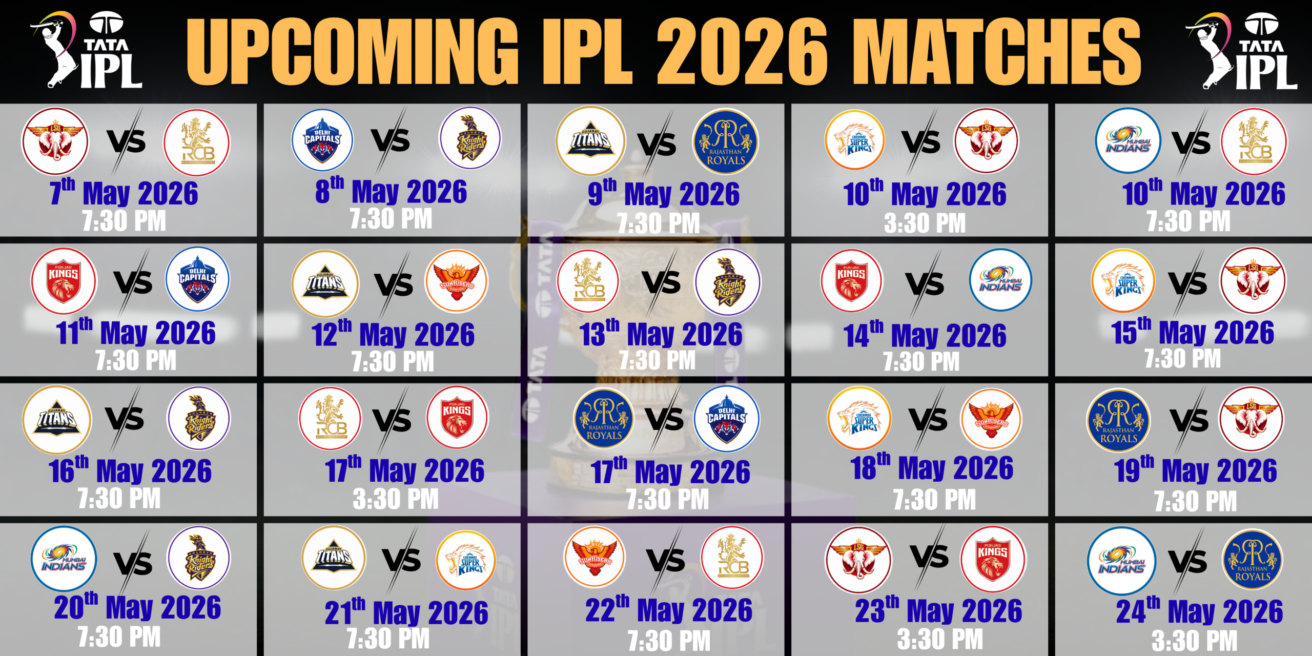 IPL Match ID for IPL 2026